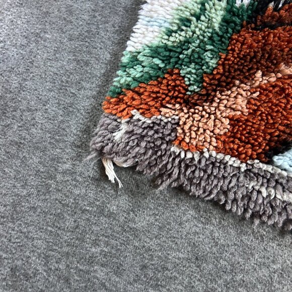 Latch Hook Rug Tapestry Horse Wall Hanging Vintage Hand Made Mid Century Modern - Picture 9 of 16